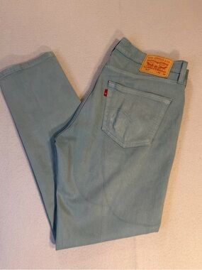 Levi’s 511 Aqua / Teal Denim Jeans Size 34x30 Slim Fit Tapered